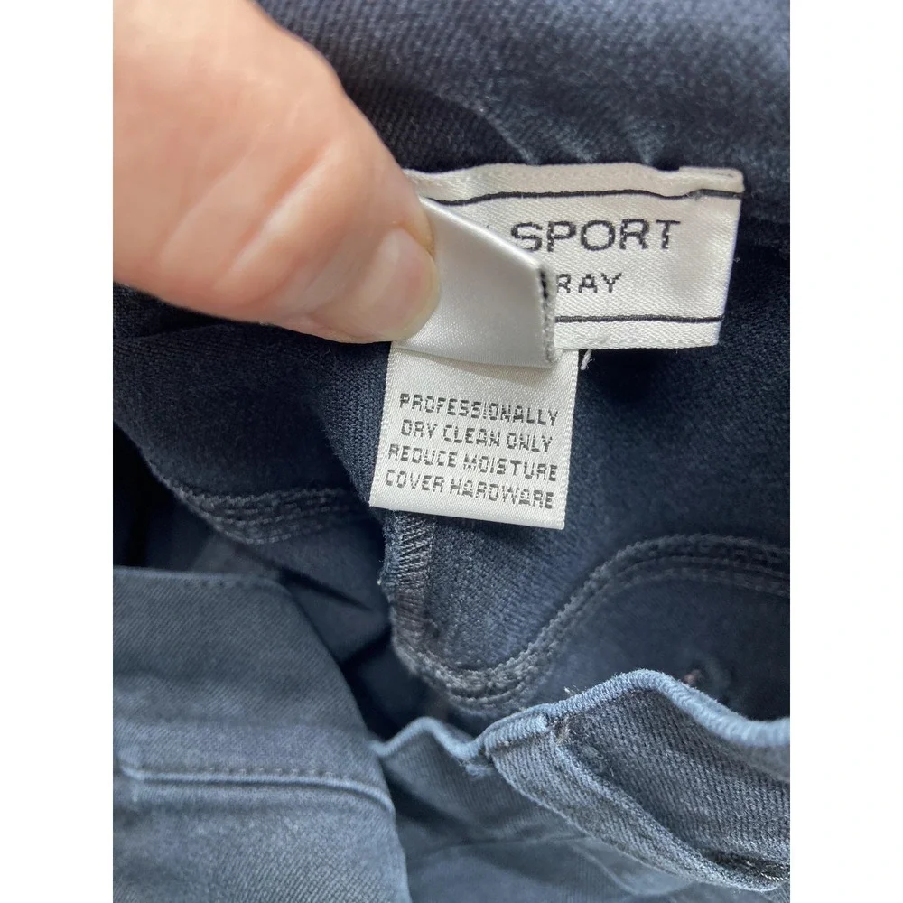 St John Sport Jeans Womens 35x29.5 Blue Dark Wash High Rise Straight USA Denim